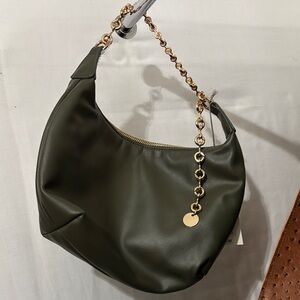 Elegant Olive Green Chain Shoulder Bag